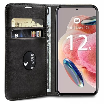 КОЖАНЫЙ ЧЕХОЛ С МАГНИТОМ ДЛЯ XIAOMI REDMI ПРИМЕЧАНИЕ 12s + СТЕКЛО