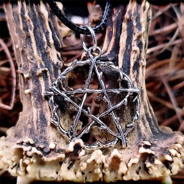 Wicca Pentagram naszyjnik, czarownica, czarownica
