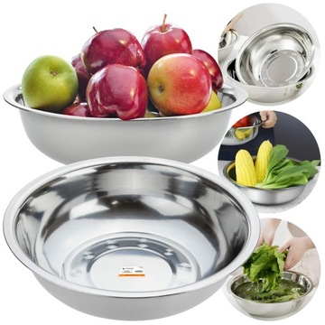Металлическая кухонная миска из нержавеющей стали 50 см, 13 л.