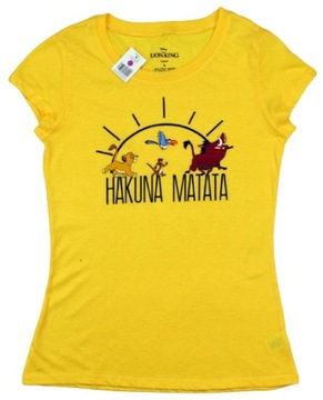 Koszulka młodzieżowa dziewczeca T-shirt DISNEY Król Lew Hakuna Matata r. L
