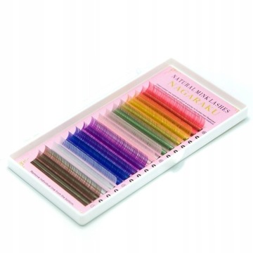 Rzęsy NAGARAKU MIX KOLOROWE C 0.07 11mm 16 pasków