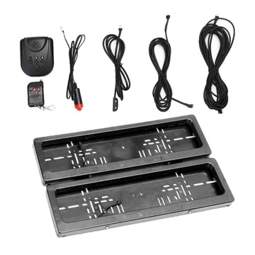 Europa 12V elektryczna tablica rejestracyjna numer samochodu zasłona z ramą