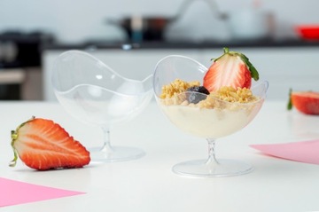 ЗАКУСОЧНЫЕ ДЕСЕРТНЫЕ СТАКАНКИ 50МЛ НА ДЕСЕРТНОЙ ПОДСТАВКЕ 48 шт + ЛОЖКИ.