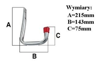 Uchwyt, hak garażowy pojedynczy U3