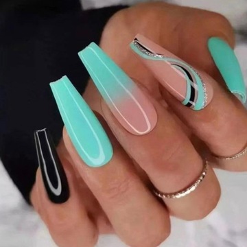 Nails Company Flexi form Типсы для наращивания ногтей Coffin 240 шт.