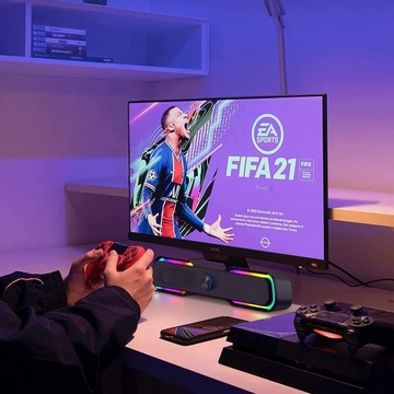BAZIVVE RGB КОМПЬЮТЕРНЫЙ ДИНАМИК SPEAKER 2.0 СО СВЕТОДИОДНОЙ RGB ПОДСВЕТКОЙ