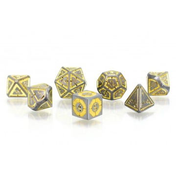 KRASNOLUDZKA TWIERDZA ZESTAW 7 METALOWYCH KOŚCI RPG