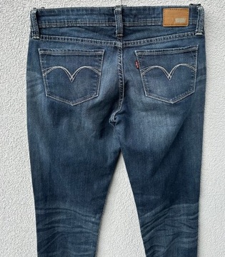 Levis W28 L32 granatowe spodnie jeansowe skinny damskie levi’s strauss