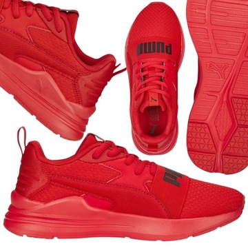 buty puma runner damskie sneakersy sportowe do biegania lekkie czerwone 37