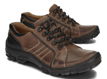 PÓŁBUTY MĘSKIE BUTY TREKKINGOWE 904 BRĄZOWY 41