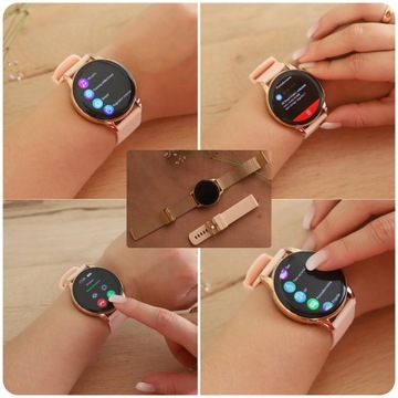 SMARTWATCH ЧАСЫ НА ПОЛЬСКОМ МЕНЮ ВЫЗОВ ФУНКЦИИ СОН ИЗМЕРЕНИЕ ДАВЛЕНИЯ ПОГОДА