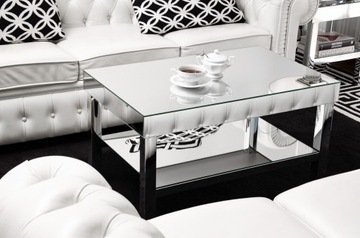 Biurko czarne szkło, stelaż X, na wymiar