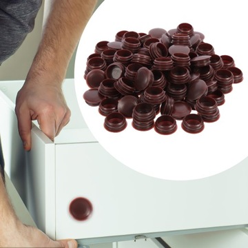 NAKŁADKI DEKORACYJNE NA OTWORY MEBLOWE 100SZT