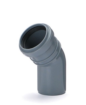 Kolano kanalizacyjne PP 50/45st. szare