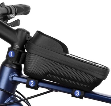 TORBA ROWEROWA WODOODPORNA SAKWA NA RAMĘ UCHWYT ROWEROWY NA TELEFON