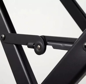 Krzesło do wizażu | makijażu | składane | CZARNE Z ZAGŁÓWKIEM