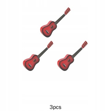 3x Mini 21-calowa 6 Strunowa Gitara Akustyczna