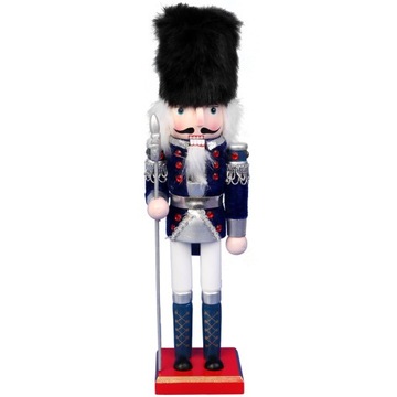 DZIADEK DO ORZECHOW FIGURKA DREWNIANA 30cm GRANAT