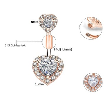 КОЛЬЦО ДЛЯ ПУПКА ПИРСИНГ ХИРУРГИЧЕСКАЯ СТАЛЬ ЭП-13Б