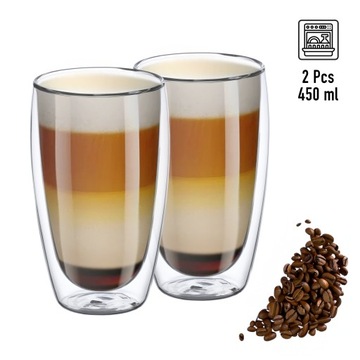SZKLANKI TERMICZNE KUBKI DO KAWY LATTE HERBATY ZESTAW 2 szt. KAMILLE