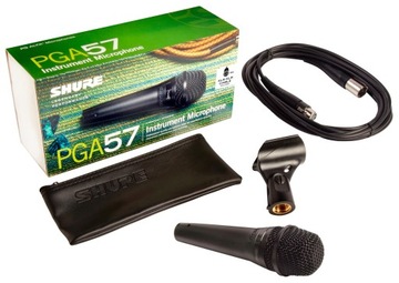 Динамический микрофон Shure PGA57 XLR + держатель кабеля