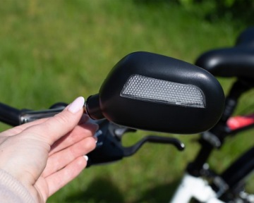 ВЕЛОСИПЕДНЫЕ ЗЕРКАЛА ЗАДНЕГО ВИДА СО ОТРАЖАЮЩИМИ СРЕДСТВАМИ 2 ШТ. ДЛЯ КОМПЛЕКТА РУЛЯ ВЕЛОСИПЕДА