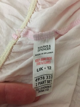 M&S spodnie od piżamy do łydki L *PW555*