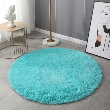 pluszowy dywan okrągły 80cm