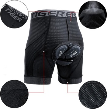 ШОРТЫ ВЕЛОСИПЕДНЫЕ ШОРТЫ МУЖСКИЕ ВЕЛОСИПЕДНЫЕ БОКСЕРЫ X-TIGER GEL INSERT XL