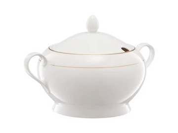 WAZA DO ZUPY Z POKRYWKĄ PORCELANOWA BIAŁA 2,8 L