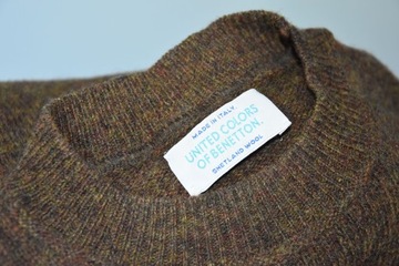 BENETTON WOOL SWETER MĘSKI WEŁNIANY M VINTAGE