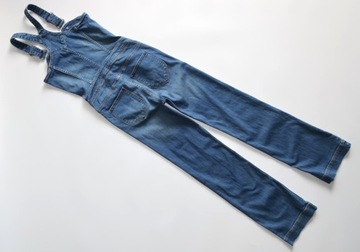 H&M XS KOMBINEZON JEANS DOPASOWANY OGRODNICZKI