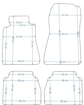 Mercedes 190 W201 82-93 Коврики велюровые Grosgrain