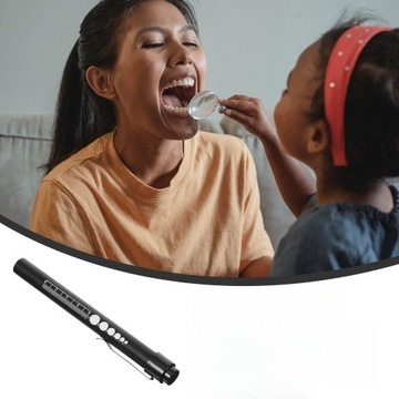 RĘCZNA LAMPA PIÓRO ŁADOWANA LAMPKA LED ZE ŹRENICĄ I LINIJKĄ