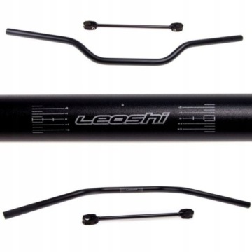 РУЛЬ МОТОЦИКЛА Универсальный 22 мм АЛЮМИНИЙ ЧЕРНЫЙ + перекладина