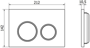 КНОПКА ДЛЯ УНИТАЗА FENIX 07 XS для GEBERIT UP320, ГЛЯНЦЕВЫЙ ХРОМ