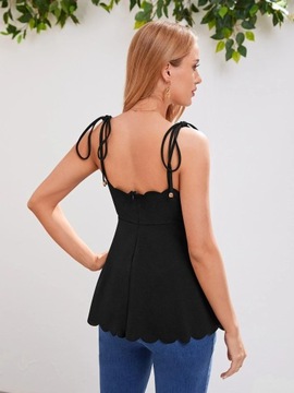 SHEIN CZARNA BLUZKA CIĄŻOWA NA RAMIĄCZKACH S 90958