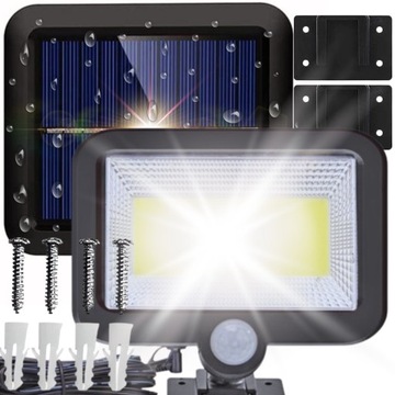LAMPA SOLARNA Z CZUJNIKIEM RUCH ZMIERZCHU LED COB