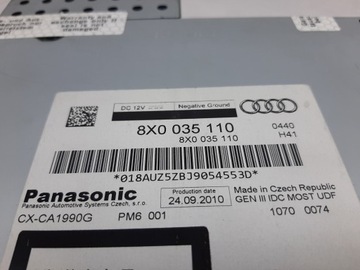 Audi A7 S7 RS7 4G8 Zmieniarka CD Changer 8X0035110