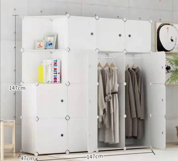 БОЛЬШОЙ МОДУЛЬНЫЙ ШКАФ БЕЛЫЙ ШКАФ ВМЕСТИТЕЛЬНЫЙ ШКАФ ПОЛКИ КНИЖНЫЙ ШКАФ