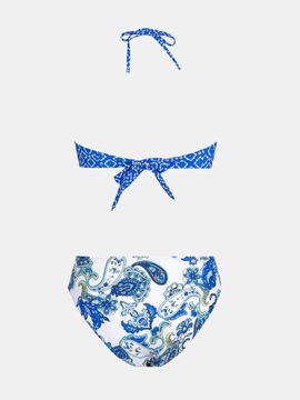 Zestaw bikini dla kobiet Dwuczęściowy strój kąpielowy typu bandeau, wiązany z tyłu, średni, XXL