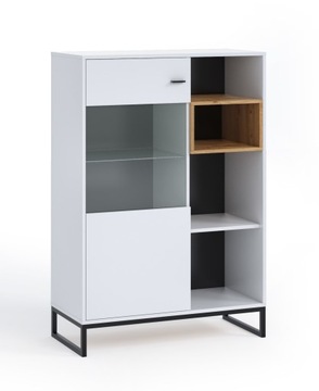 Nowoczesna witryna 90 cm OLIWER biały OV-14_A