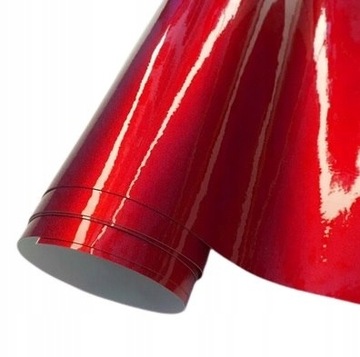 FOLIA OKLEINA NAKLEJKA CZERWONA METALLIC 50x152 cm