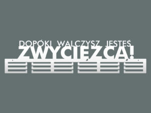 Wieszak na medale Dopóki walczysz III 80cm biały