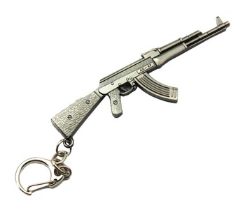 BRELOK METALOWY ZAWIESZKA DO KLUCZY TOREBKI AK47 KARABIN BRYLOK PRZYWIESZKA