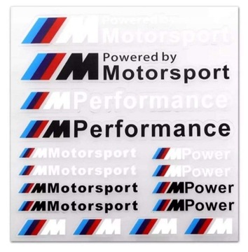НАБОР НАКЛЕЙКОВ BMW M POWER PERFORMANCE 16 ТЮНИНГ