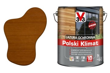 LAZURA OCHRONNA V33 POLSKI KLIMAT 10LAT 5L DĄB JASNY