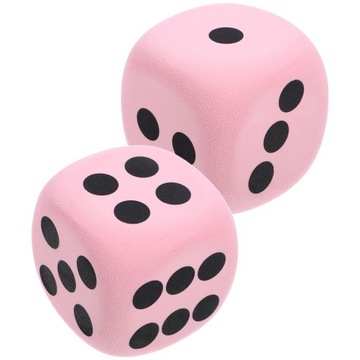 DUŻE KOSTKI DO GRY WIELKOFORMATOWE GRY STOŁOWE AKCESORIA WIELOFUNKCYJNE RÓŻOWE