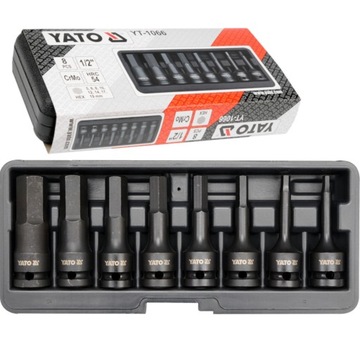 YATO ZESTAW UDAROWYCH KLUCZY TRZPIENIO HEX YT-1066
