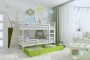Кровать двухъярусная 200x90 серо-зеленый JACEK